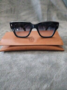 Jacques Marie Mage Men's Black Square Sunglasses with Gradient Lenses